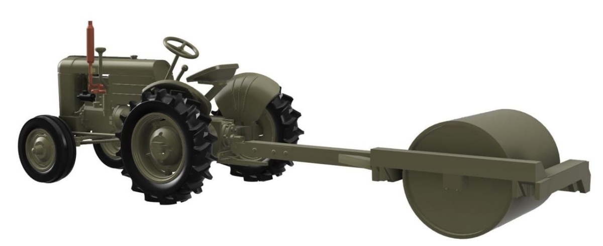 Zdjęcie dodatkowe produktu US Army Tractor VAI with Field Compaction Roller (2 Kits Editions) 1:72 Thunder Models 72001