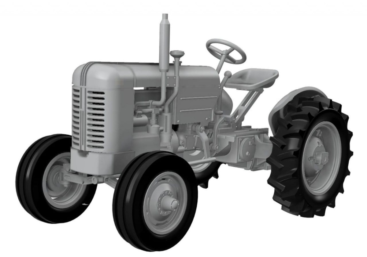 Zdjęcie dodatkowe produktu US Army Tractor VAI with Field Compaction Roller (2 Kits Editions) 1:72 Thunder Models 72001