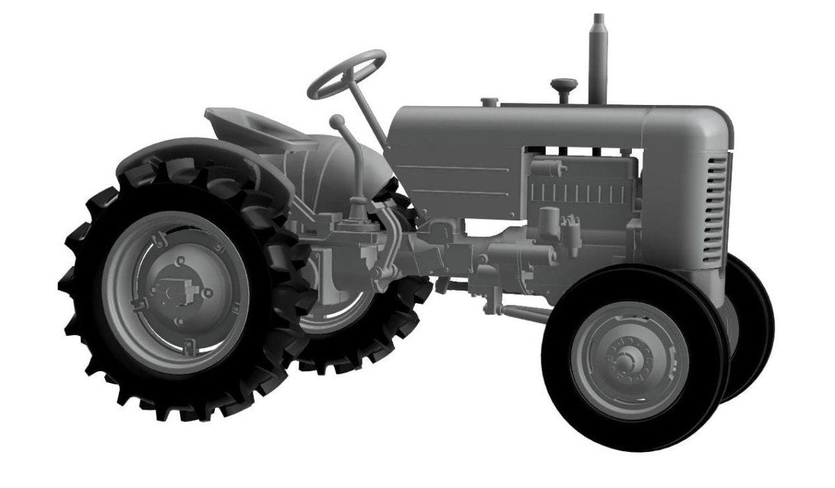 Zdjęcie dodatkowe produktu US Army Tractor VAI with Field Compaction Roller (2 Kits Editions) 1:72 Thunder Models 72001