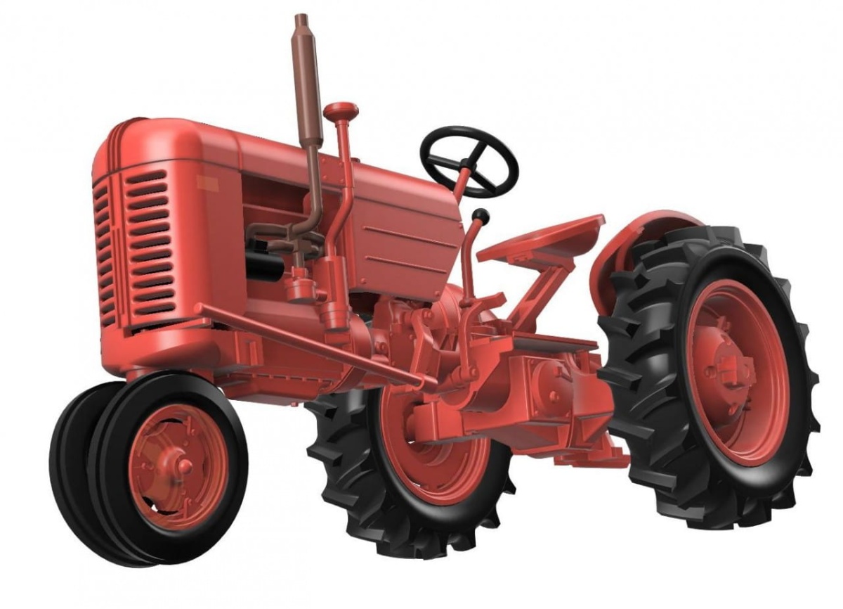 Zdjęcie dodatkowe produktu US Army Tractor VAI with Field Compaction Roller (2 Kits Editions) 1:72 Thunder Models 72001