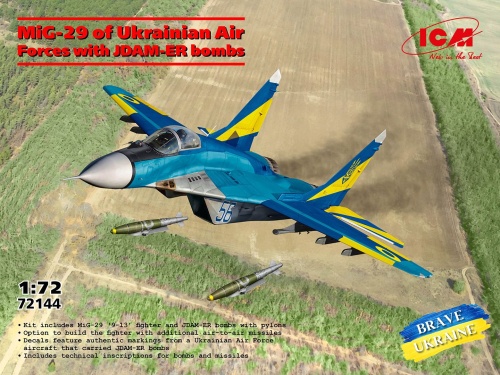 MiG-29 z bombami JDAM-ER 1:72 ICM 72144