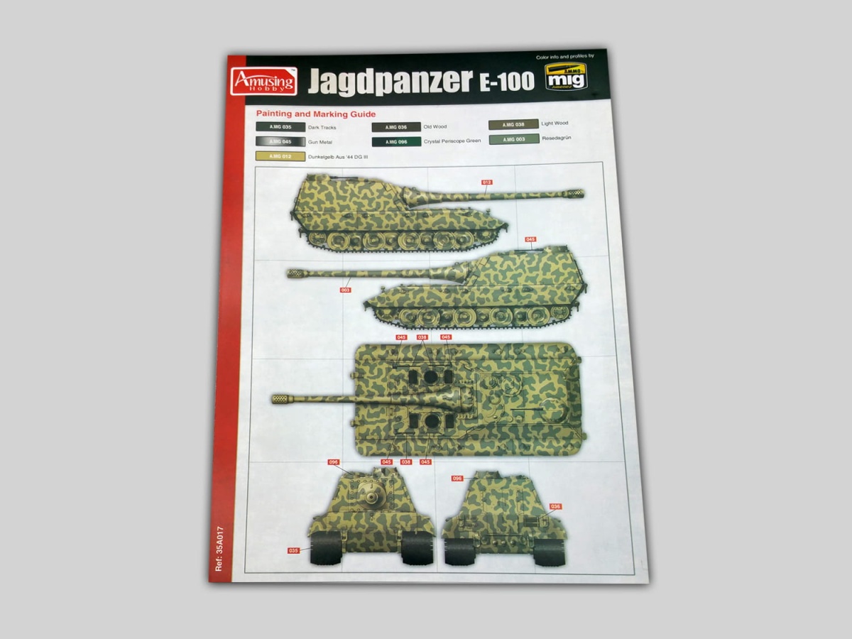 Zdjęcie dodatkowe produktu Jagdpanzer E-100 1:35 Amusing Hobby 35A017