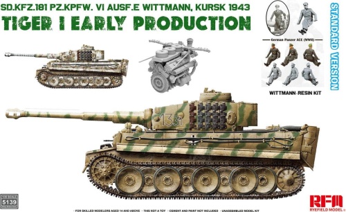 Tiger I Early Production Wittmann Kursk 1943 Standard Version 1:35 Rye Field Model 5139
