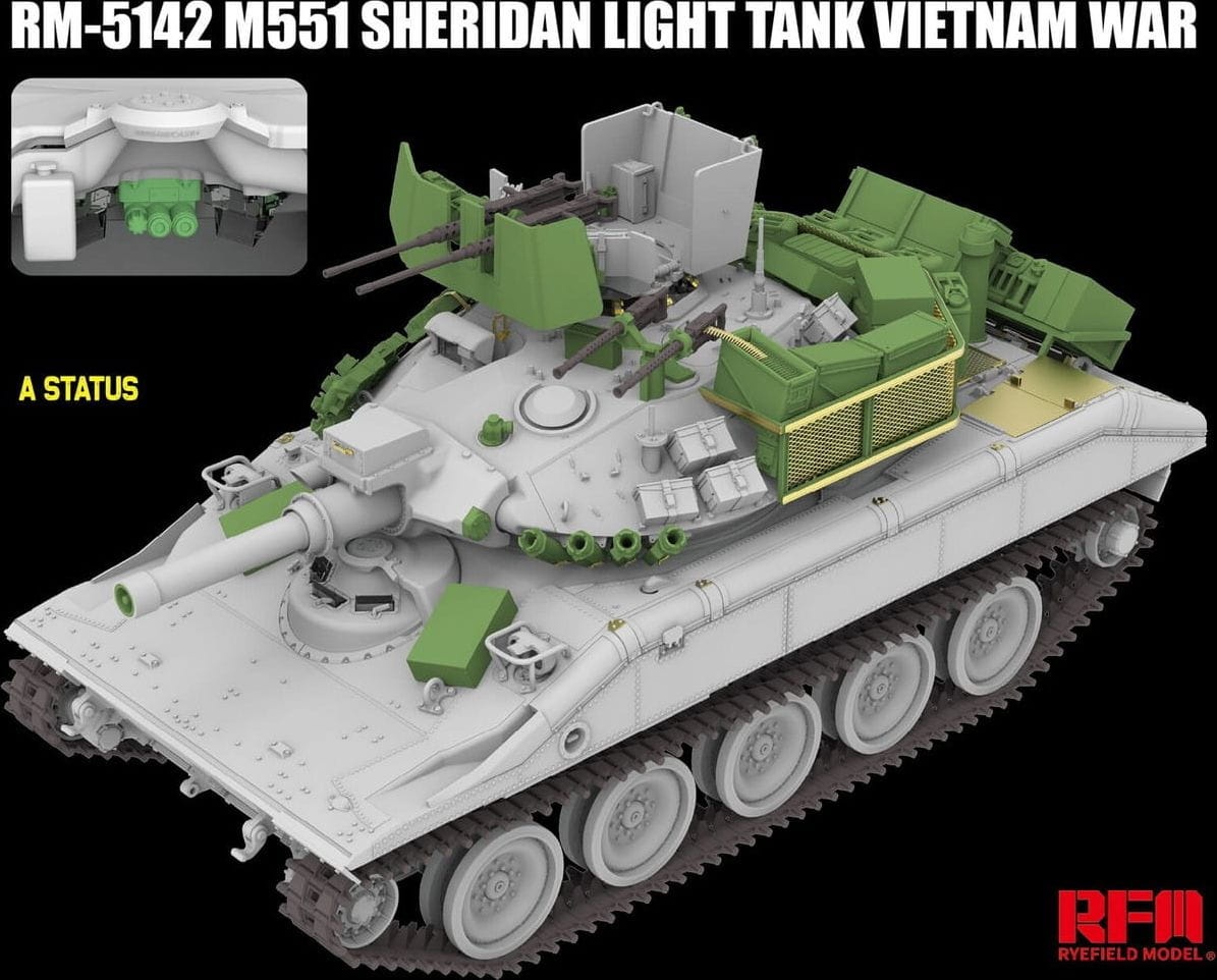 Zdjęcie dodatkowe produktu M551 Sheridan Light Tank Vietnam War 1:35 Rye Field Model 5142
