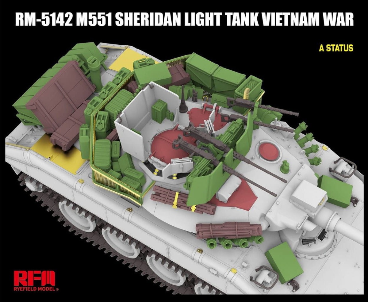 Zdjęcie dodatkowe produktu M551 Sheridan Light Tank Vietnam War 1:35 Rye Field Model 5142
