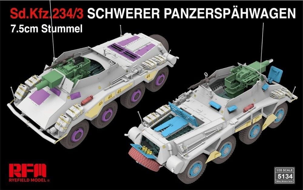 Zdjęcie dodatkowe produktu Sd.Kfz. 234/3 Schwerer Panzerspahwagen 1:35 Rye Field Model 5134