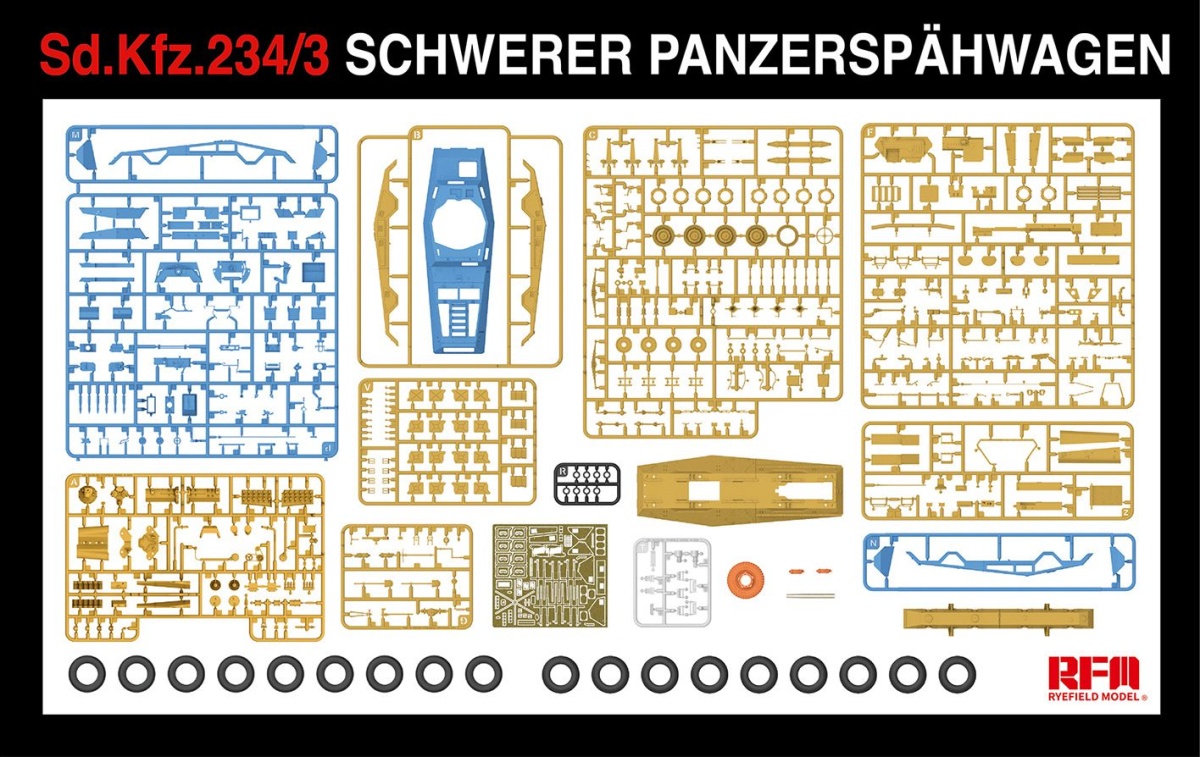 Zdjęcie dodatkowe produktu Sd.Kfz. 234/3 Schwerer Panzerspahwagen 1:35 Rye Field Model 5134