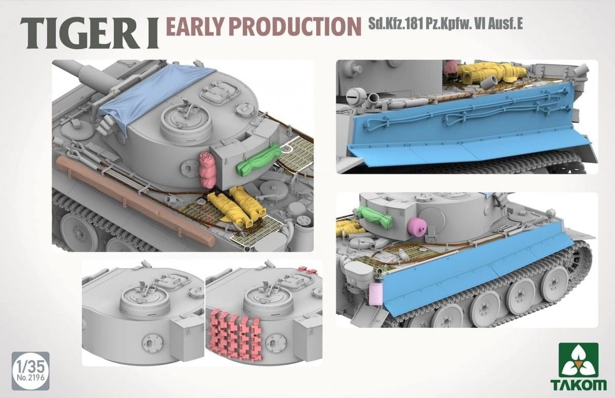 Zdjęcie dodatkowe produktu Sd.Kfz.181 Pz.Kpfw.VI Ausf.E Tiger I 1:35 Takom 2196