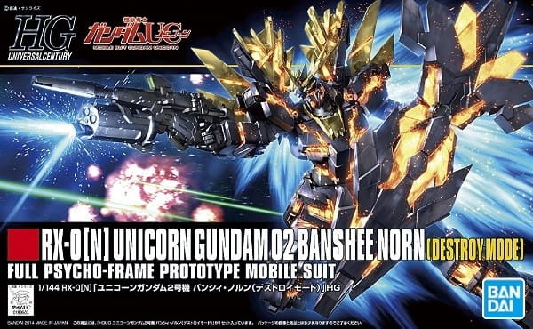 Zdjęcie główne produktu Gunpla RX-0[N] Unicorn Gundam 02 Banshee Norn (Destroy Mode) HGUC 1:144