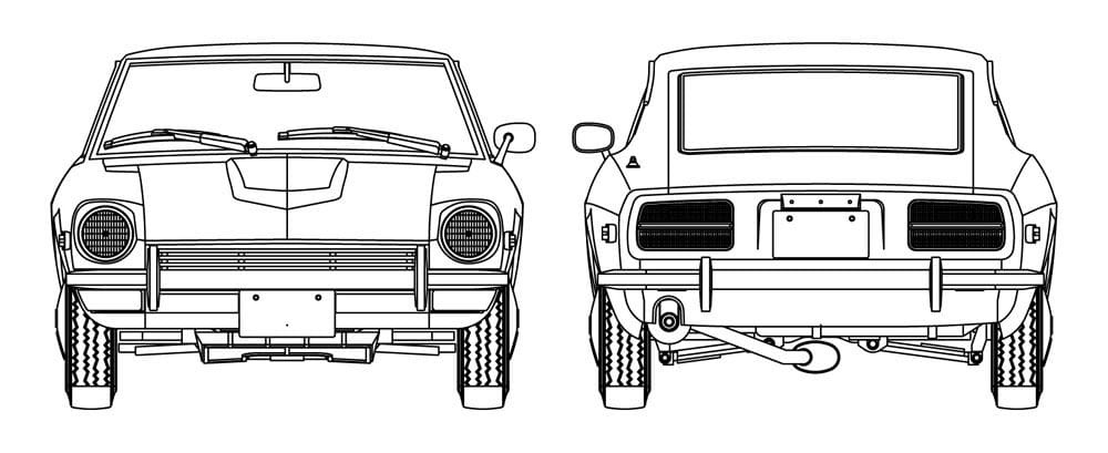 Zdjęcie dodatkowe produktu Datsun 240Z HLS30 (wersja z kierownicą po lewej stronie) 1:24 Hasegawa 20405