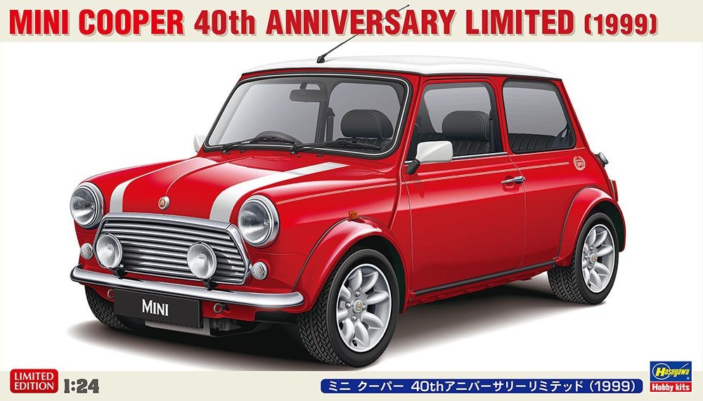 Zdjęcie główne produktu Mini Cooper 40th Anniversary Limited (1999) 1:24 Hasegawa 20739