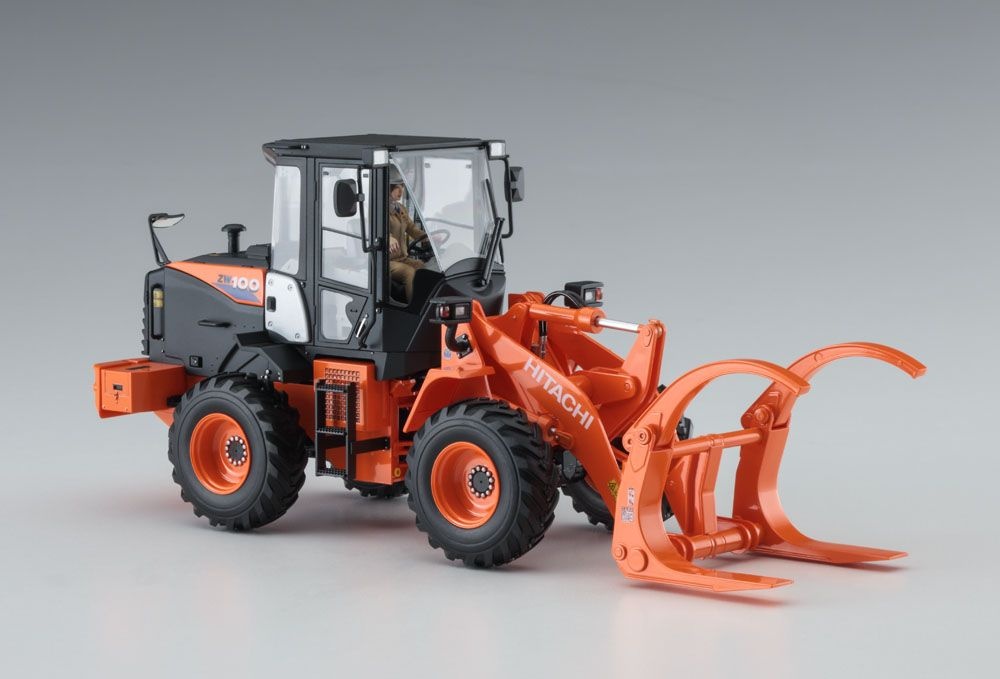 Zdjęcie dodatkowe produktu Ładowarka kołowa Hitachi ZW100-6 Maszyna robocza z chwytakiem do kłód 1:35 Hasegawa 66105