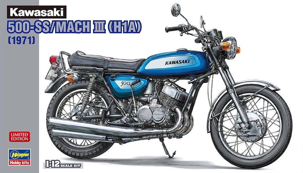 Zdjęcie główne produktu Kawasaki 500-SS/Mach III (H1A) (1971) 1:12 Hasegawa 21735