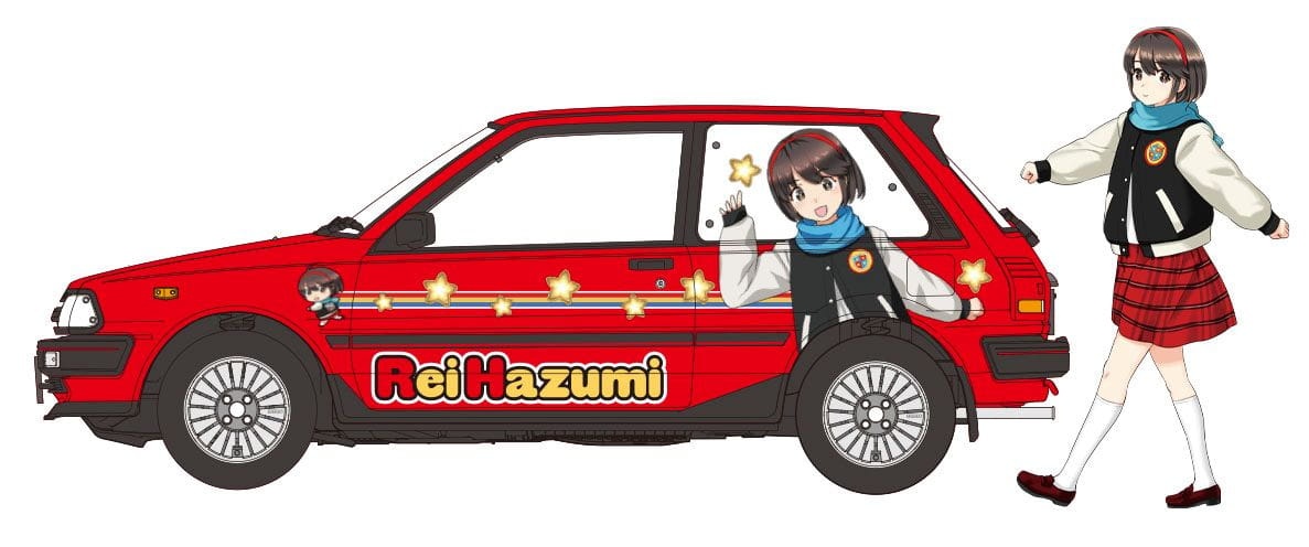 Zdjęcie dodatkowe produktu Toyota Starlet EP71 "Rei Hazumi" w/ Figure 1:24 Hasegawa SP633