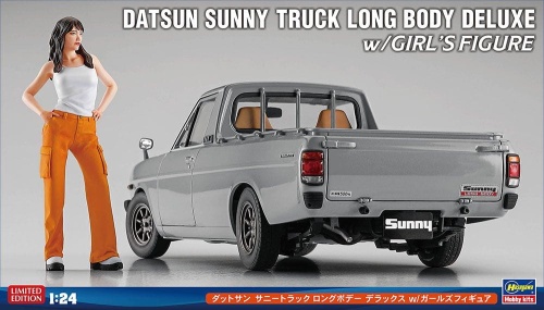 Datsun Sunny Truck Long Body Deluxe w/ Girl's Figure 1:24 Hasegawa SP626