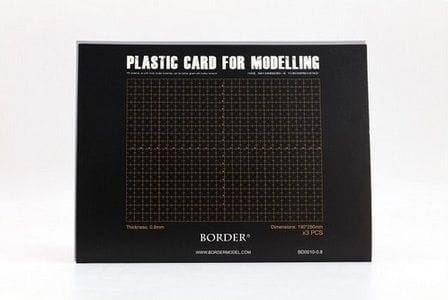 Plastikowa karta do modelowania 0,8 mm (250mm x 190mm, 3 szt.) Border Model BD0010-08