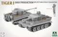 Zdjęcie dodatkowe produktu Tiger I Early Production Command Tiger Sd.Kfz.181 Pz.Kpfw.VI Ausf.E (plus figurka Michael Wittmann) 1:35 Takom 2195