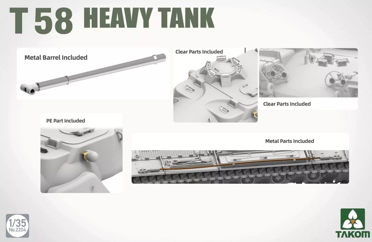 Zdjęcie dodatkowe produktu T58 Heavy Tank 1:35 Takom 2204