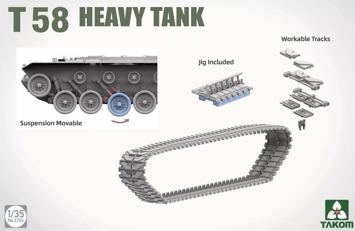 Zdjęcie dodatkowe produktu T58 Heavy Tank 1:35 Takom 2204