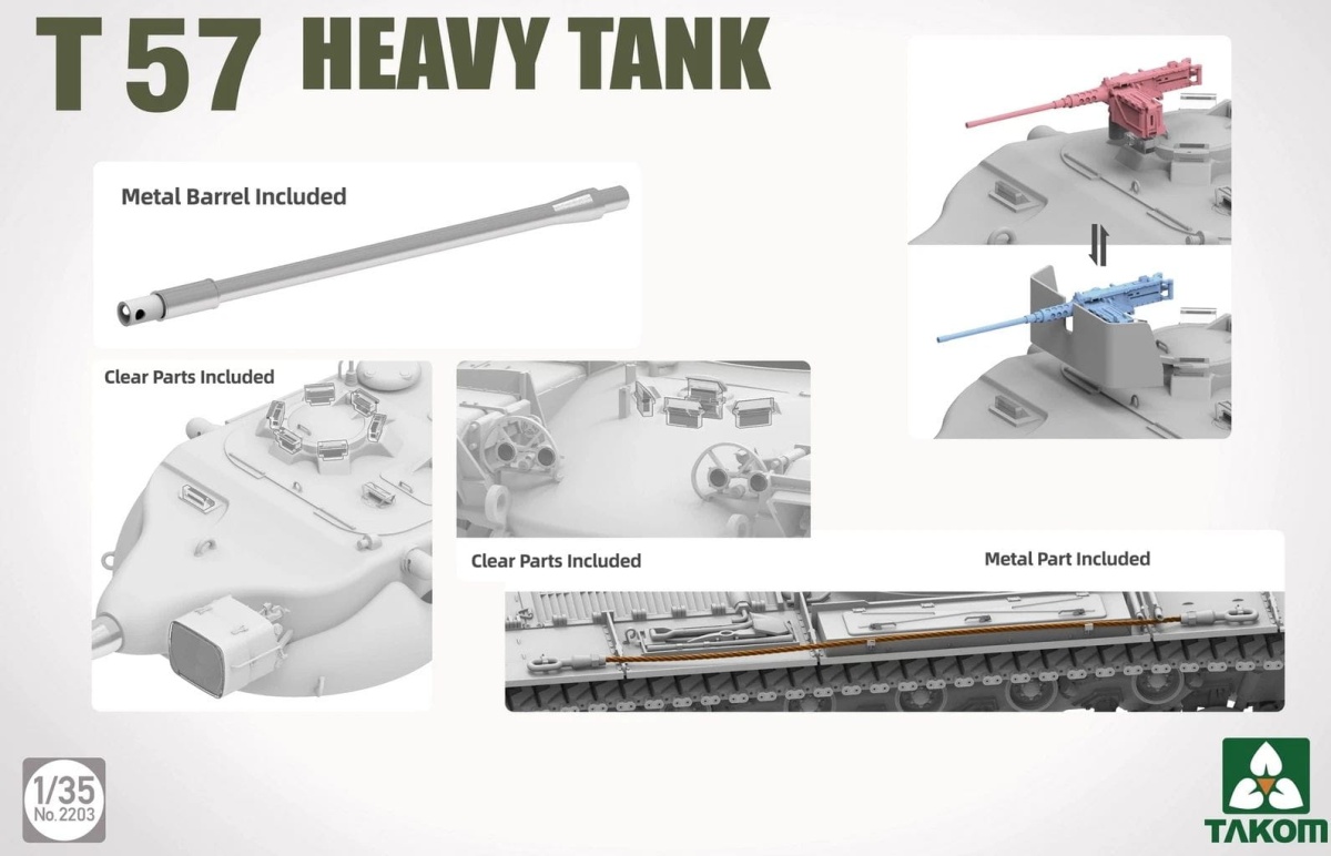 Zdjęcie dodatkowe produktu T57 Heavy Tank 1:35 Takom 2203