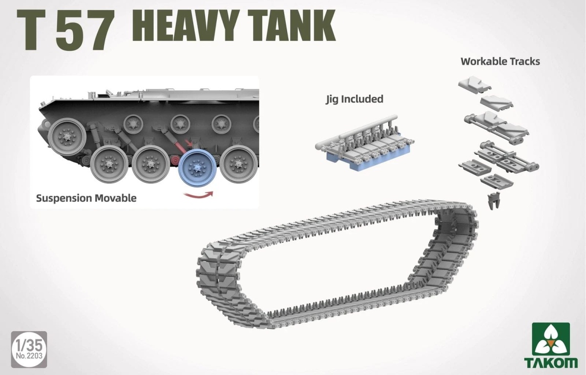 Zdjęcie dodatkowe produktu T57 Heavy Tank 1:35 Takom 2203