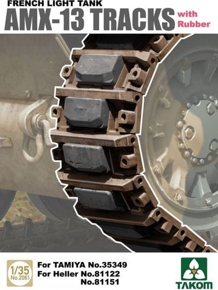 Zdjęcie główne produktu Gąsienice do francuskiego czołgu lekkiego AMX-13 1:35 Takom 2061