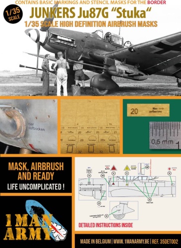 Maski do Junkers Ju-87 G (dla zestawów Border) 1:35 1 Man Army 35DET002