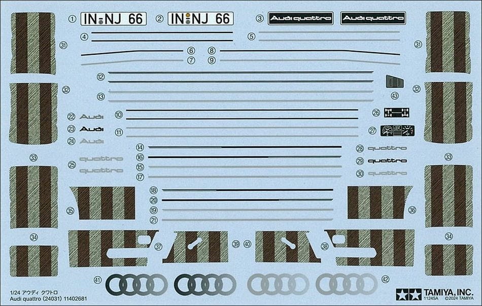 Zdjęcie dodatkowe produktu Audi Quattro 1:24 Tamiya 24031