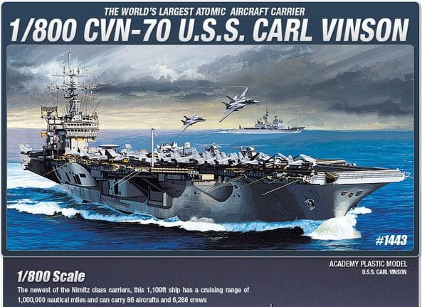 Zdjęcie dodatkowe produktu CVN-70 USS Carl Vinson 1:800 Academy 14209