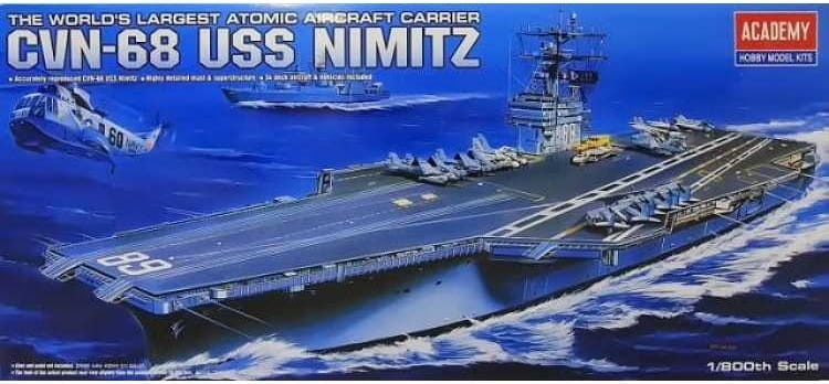 Zdjęcie główne produktu CVN-68 USS Nimitz 1:800 Academy 14213