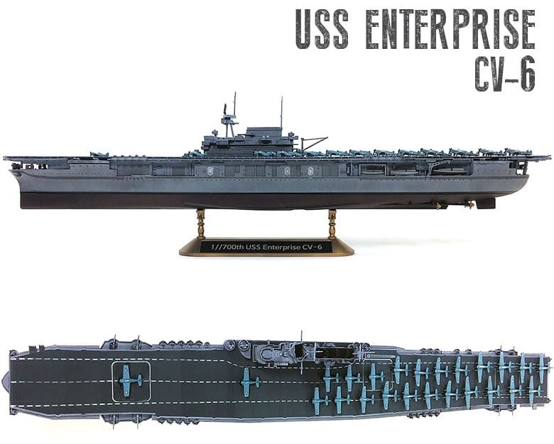 Zdjęcie dodatkowe produktu USS Enterprise CV-6 1:700 Academy 14409