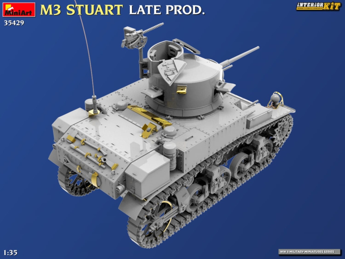 Zdjęcie dodatkowe produktu M3 Stuart Late Prod. Interior Kit 1:35 MiniArt 35429