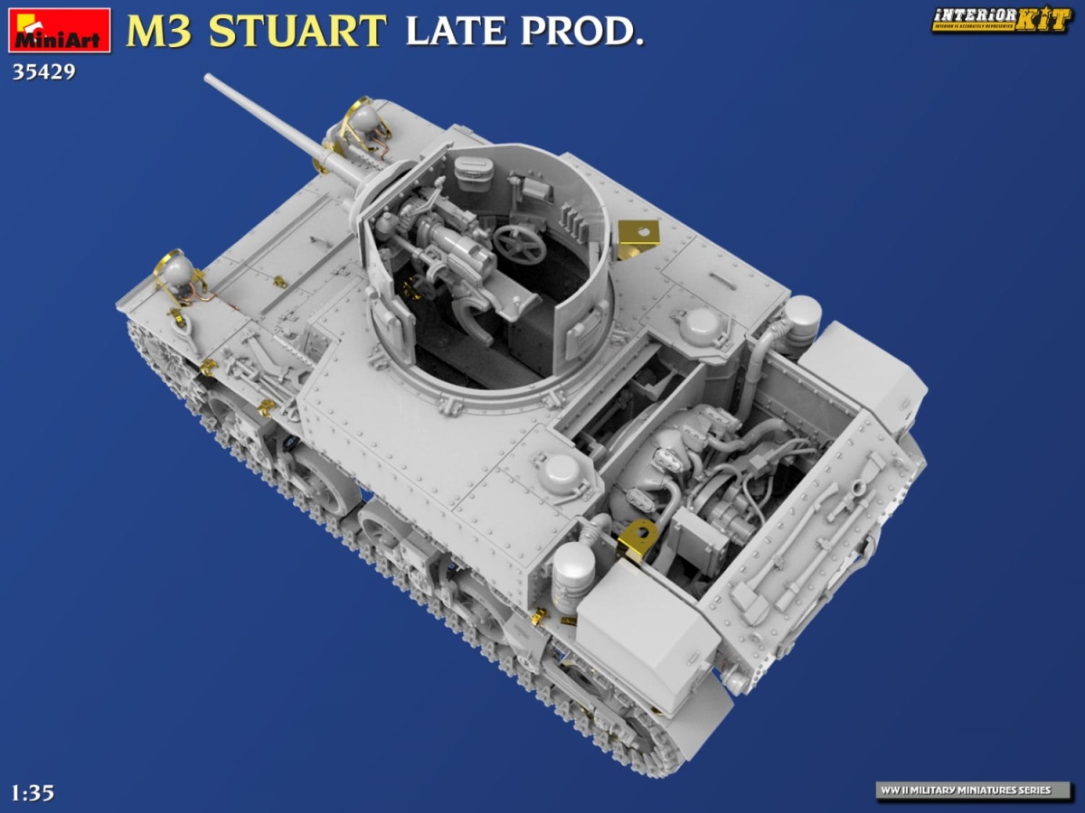 Zdjęcie dodatkowe produktu M3 Stuart Late Prod. Interior Kit 1:35 MiniArt 35429