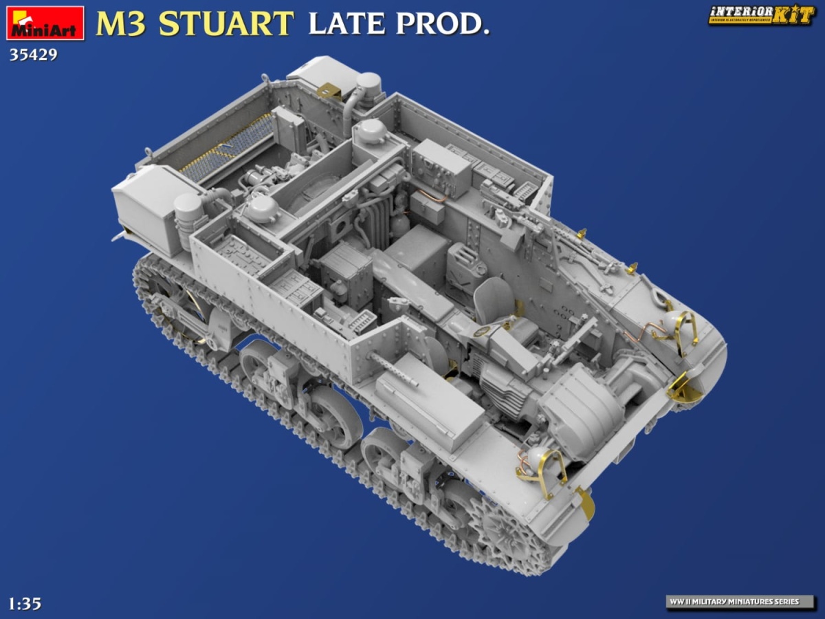 Zdjęcie dodatkowe produktu M3 Stuart Late Prod. Interior Kit 1:35 MiniArt 35429