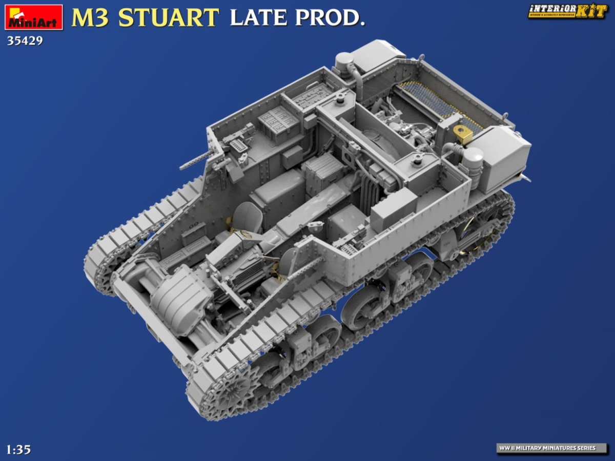 Zdjęcie dodatkowe produktu M3 Stuart Late Prod. Interior Kit 1:35 MiniArt 35429