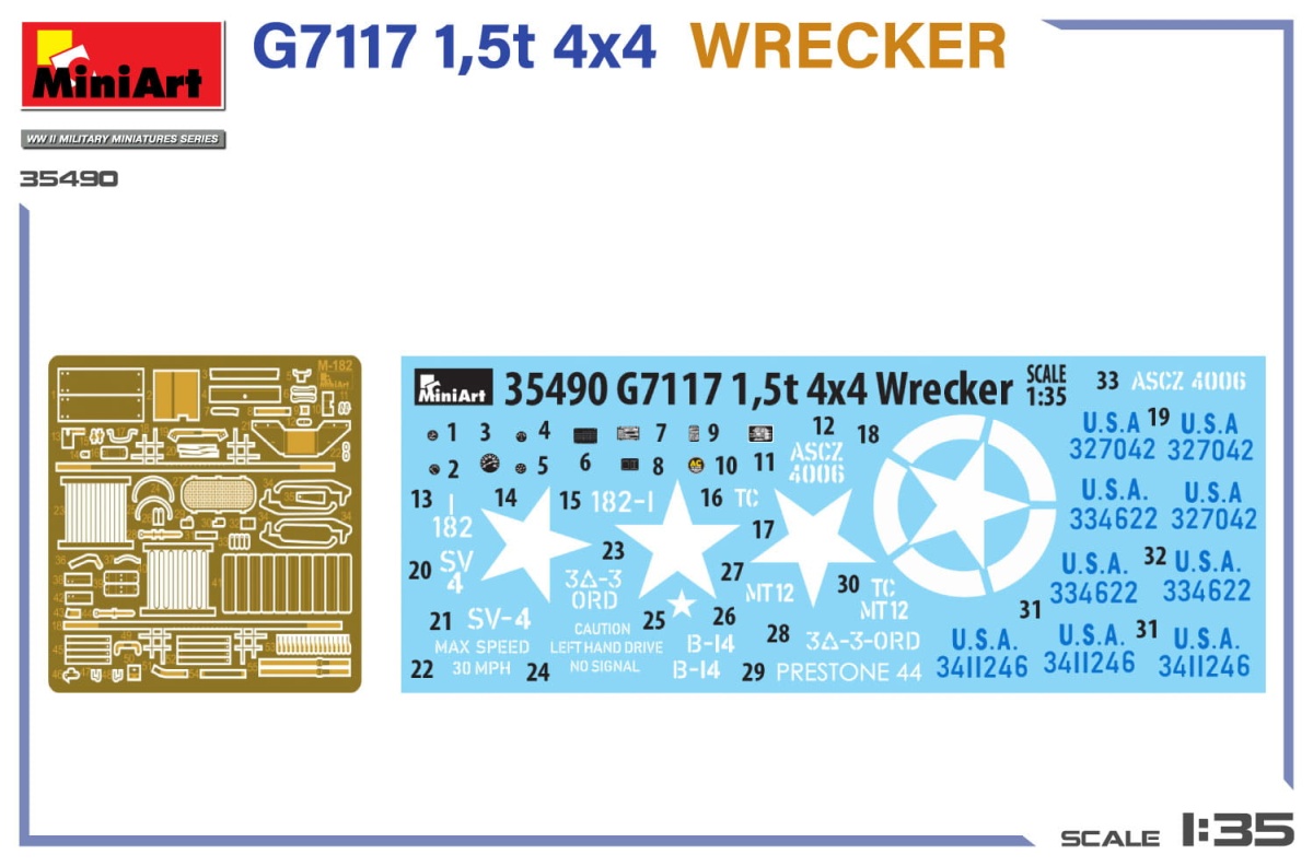 Zdjęcie dodatkowe produktu G7117 1,5t 4x4 Wrecker 1:35 MiniArt 35490