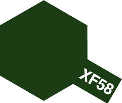Zdjęcie główne produktu Tamiya 81758 XF-58 Olive Green Farba 10ml Acrylic Mini XF58