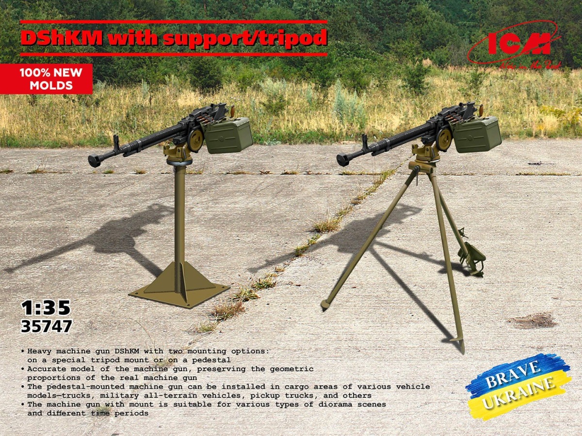 Zdjęcie główne produktu DShKM with Support/Tripod 1:35 ICM 35747