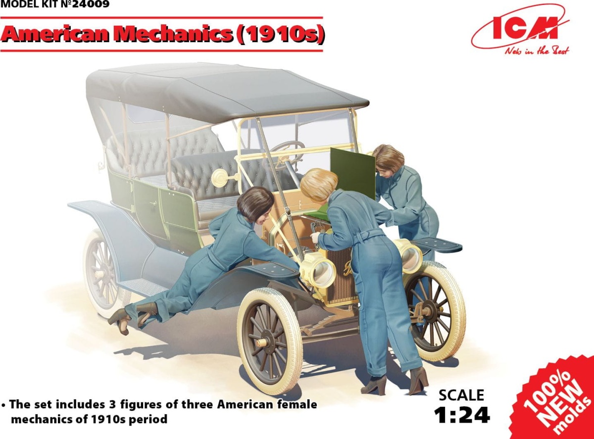 Zdjęcie główne produktu Amerykańscy mechanicy (lata 1910) 1:24 ICM 24009