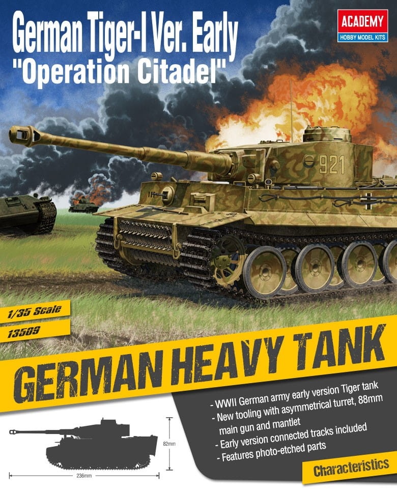 Zdjęcie dodatkowe produktu Tiger 1 Early Ver. Operation Citadel 1:35 Academy 13509