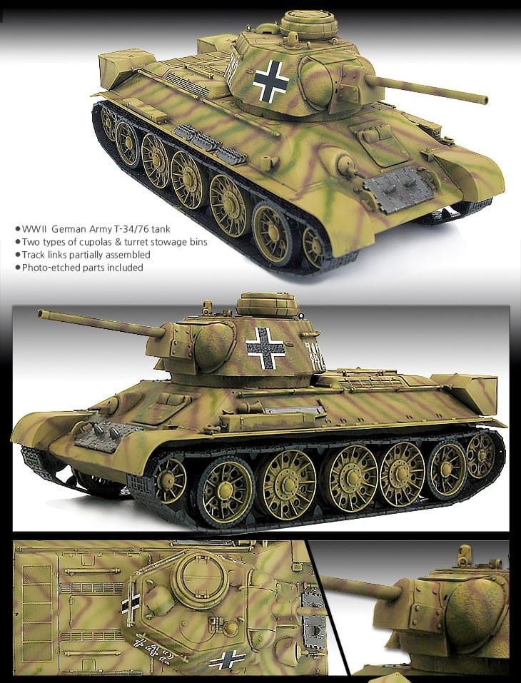 Zdjęcie dodatkowe produktu German T-34/76 747 (r) 1:35 Academy 13502