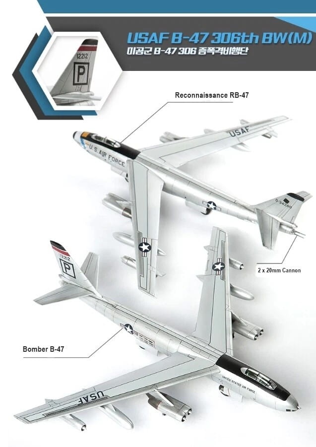 Zdjęcie dodatkowe produktu B-47 USAF 1:144 Academy 12618