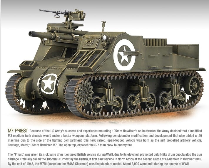 Zdjęcie dodatkowe produktu M7 105mm SPG Priest 1:35 Academy 13210