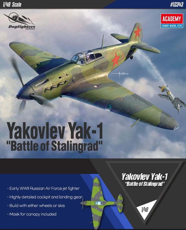 Zdjęcie dodatkowe produktu Yakovlev Yak-1 Battle of Stalingrad 1:48 Academy 12343