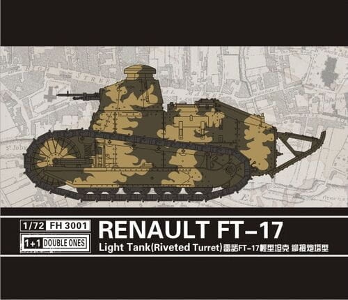 Zdjęcie główne produktu Renualt FT-17 Light Tank (Riveted turret) 1:72 Flyhawk 3001