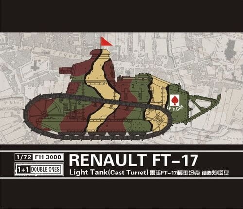 Zdjęcie główne produktu Renault FT-17 Light Tank (Cast Turret) 1:72 Flyhawk 3000