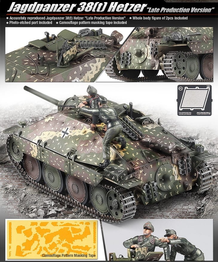 Zdjęcie dodatkowe produktu Jagdpanzer 38 (t) Hetzer 1:35 Academy 13230
