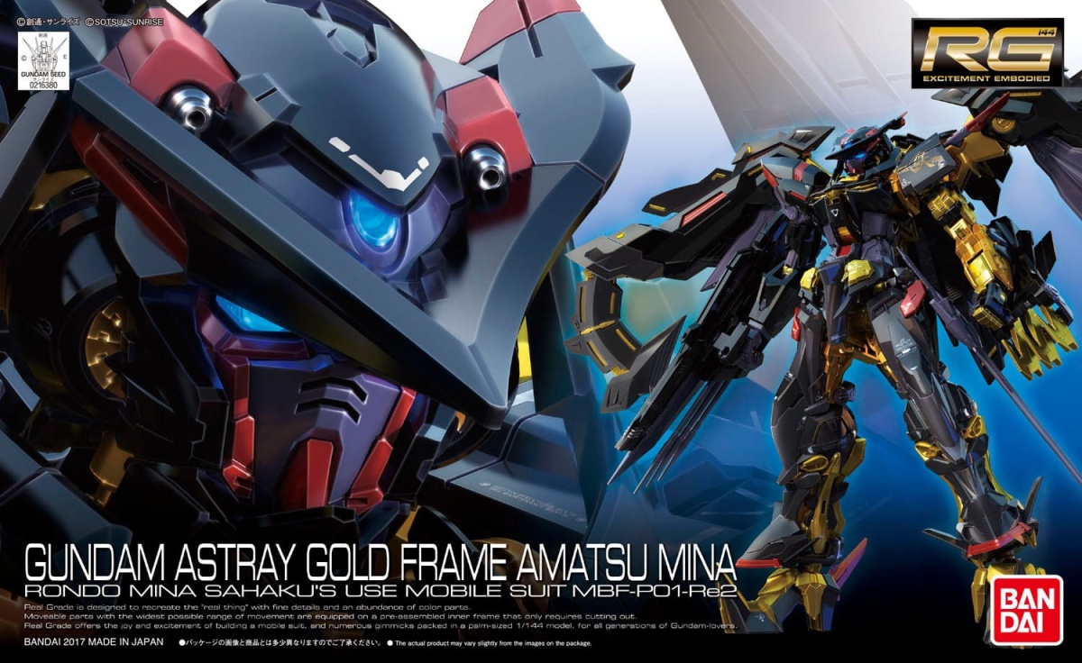 Zdjęcie główne produktu Gunpla MBF-P01-Re2AMATU Gundam Astray Gold Frame Amatsu Mina RG 1:144