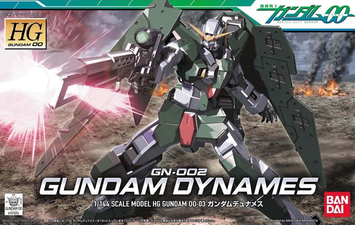 Zdjęcie główne produktu Gunpla GN-002 Gundam Dynames HG00 1:144