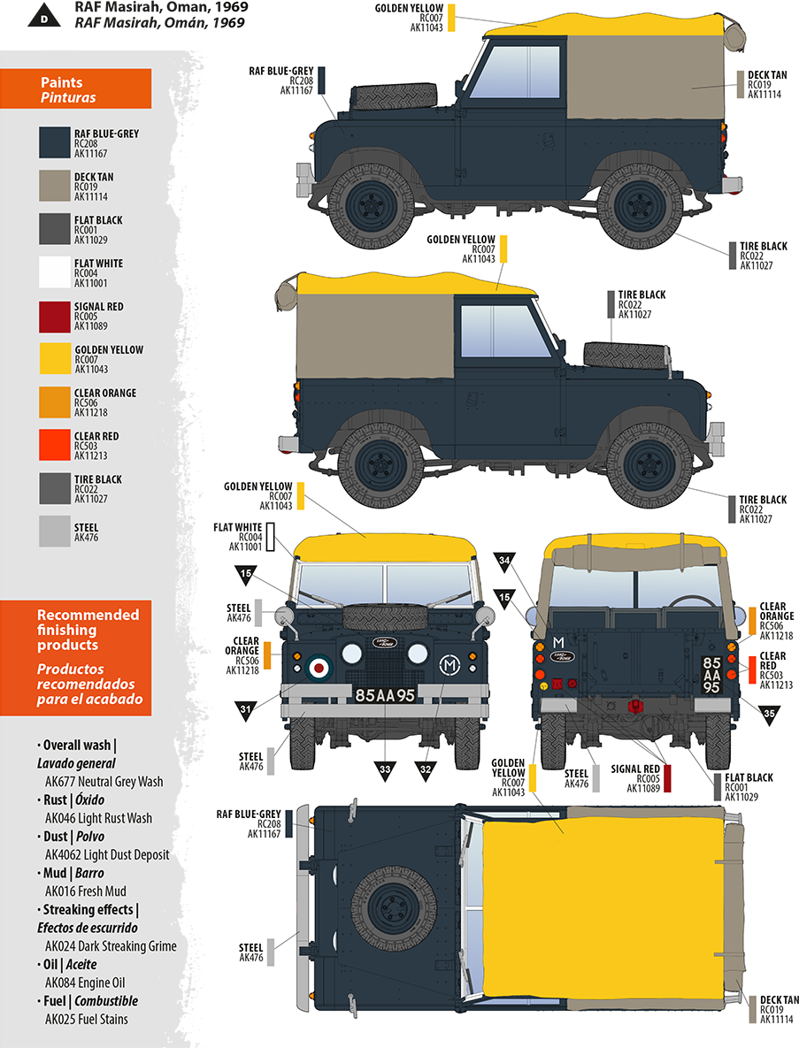 Zdjęcie dodatkowe produktu Land Rover 88 Series IIA Rover 8 1:35 AK Interactive 35012